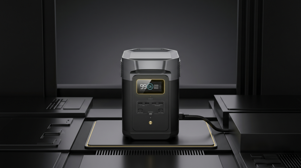 EcoFlow Delta 2 portable power station front angle