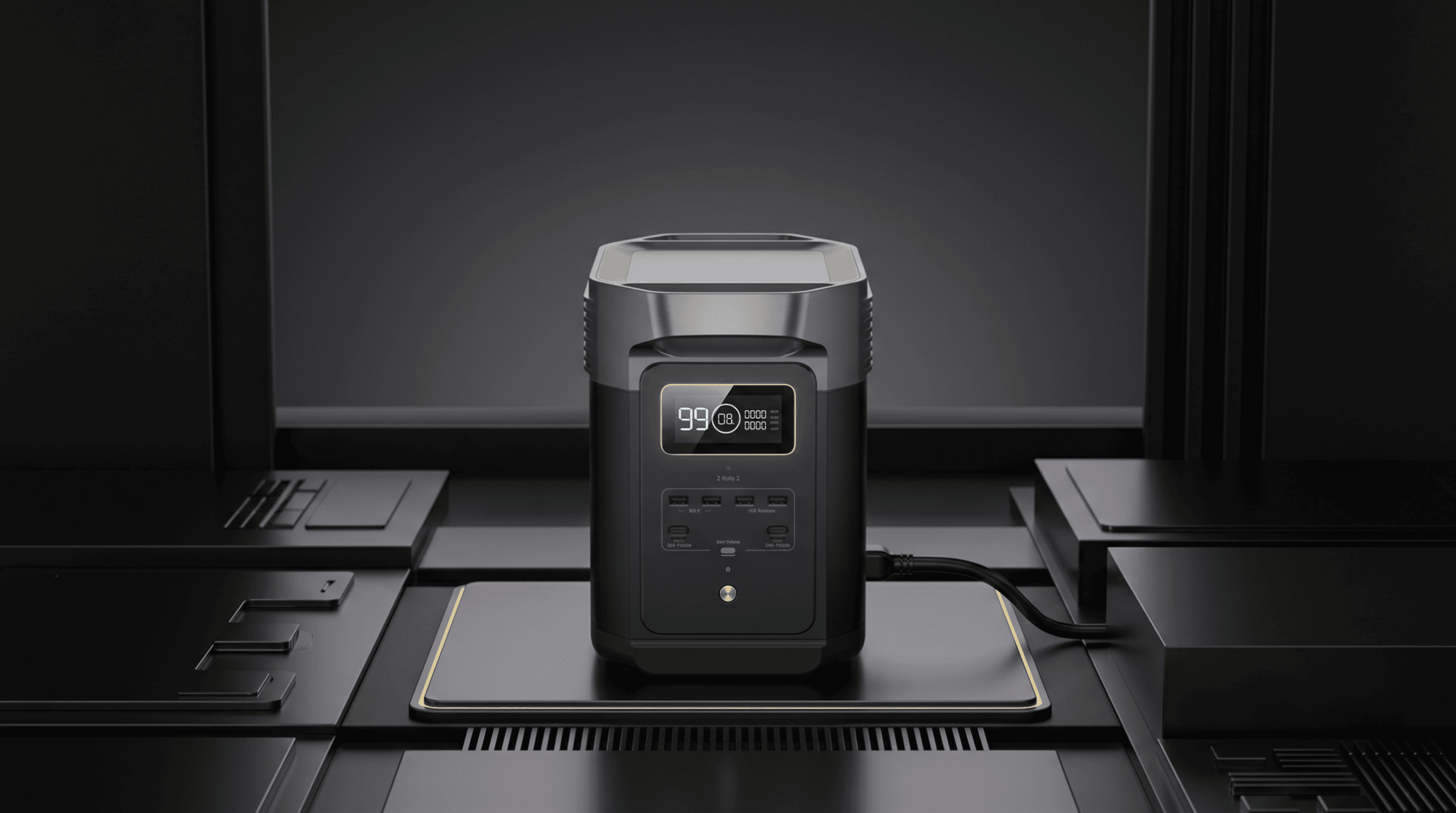 EcoFlow Delta 2 portable power station front angle
