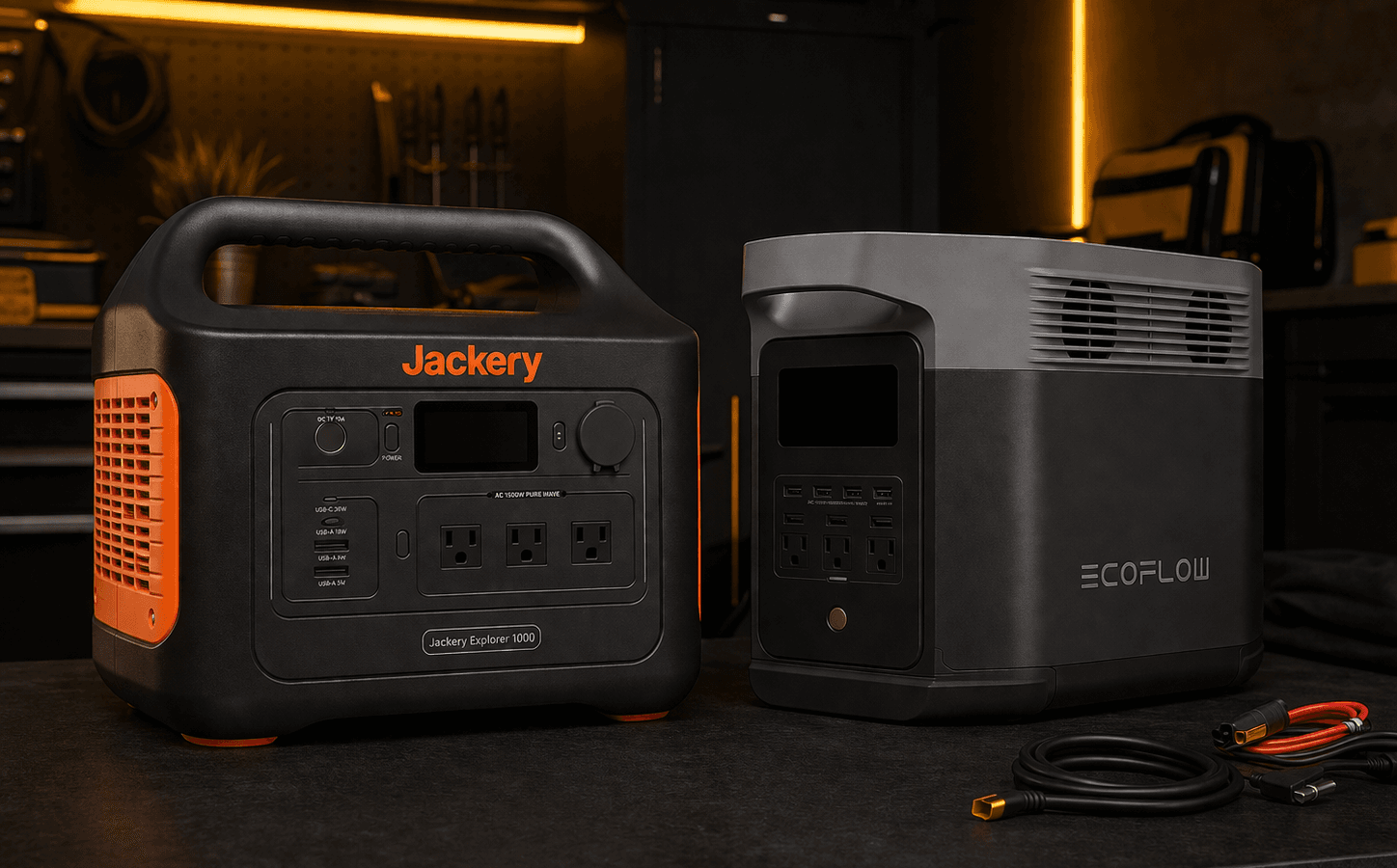 Jackery 1000 v2 vs EcoFlow Delta 2 portable power station comparison