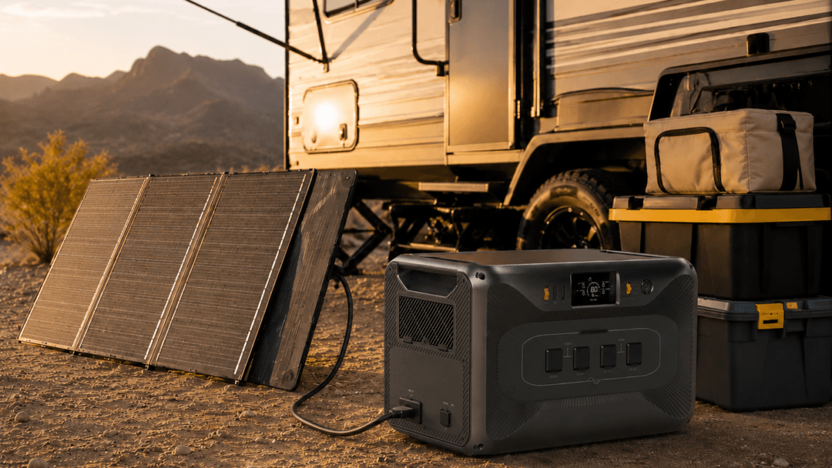 BLUETTI Apex 300 review RV off grid power setup