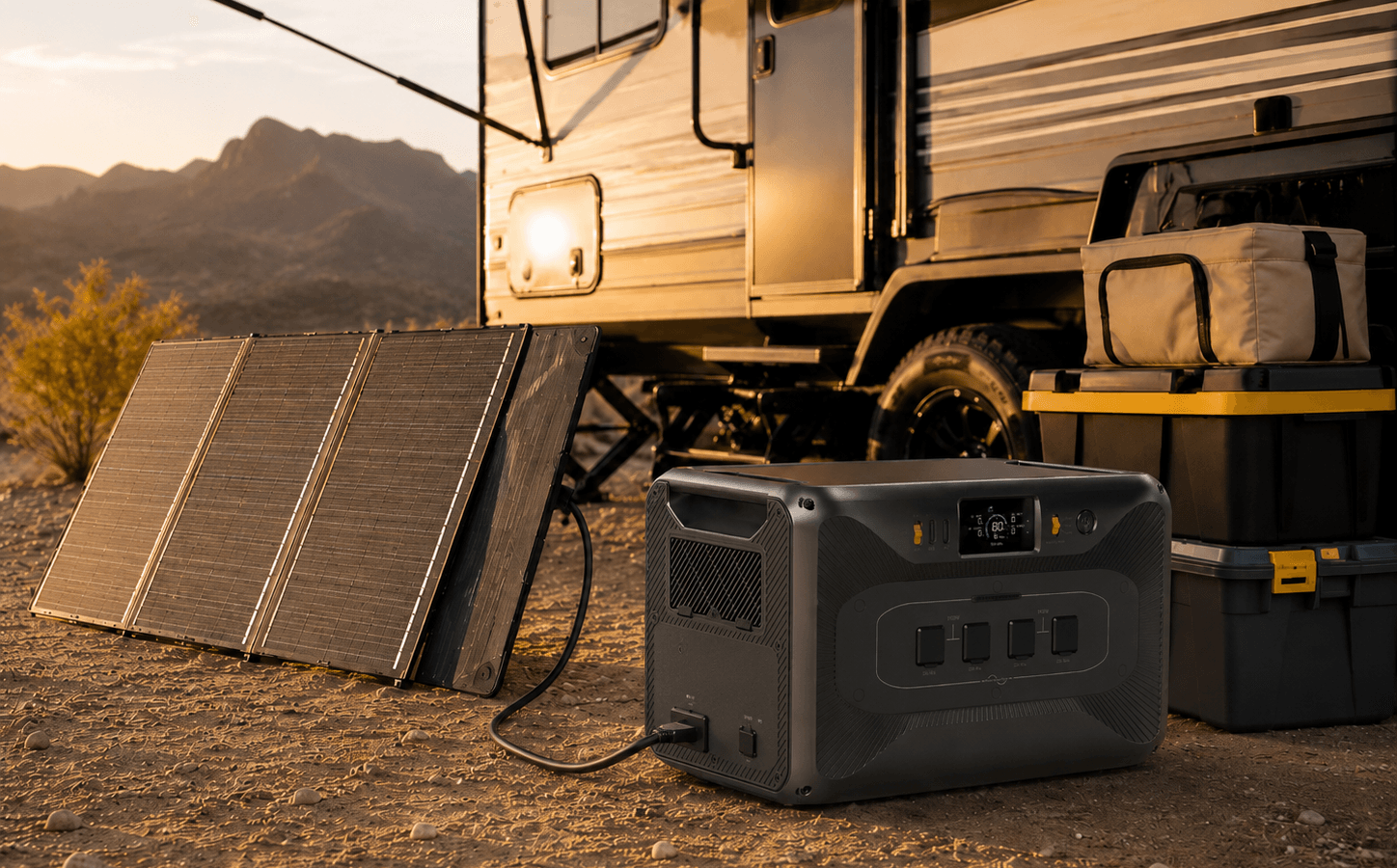 BLUETTI Apex 300 review RV off grid power setup