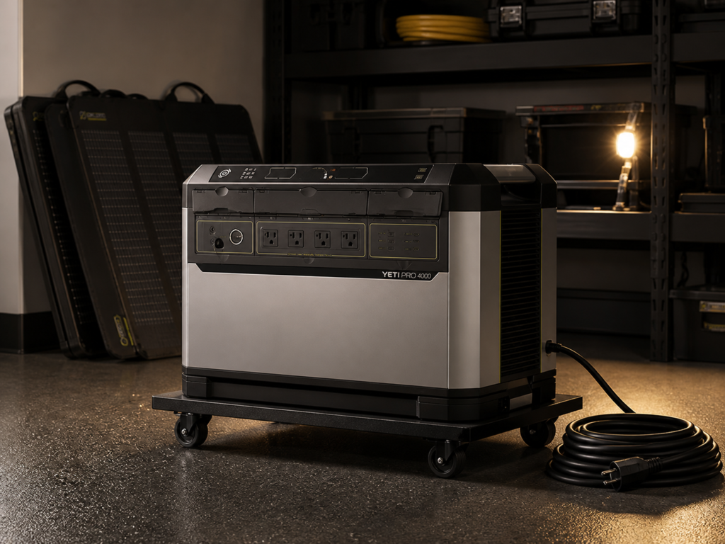 Goal Zero Yeti PRO 4000 home backup power station during outage