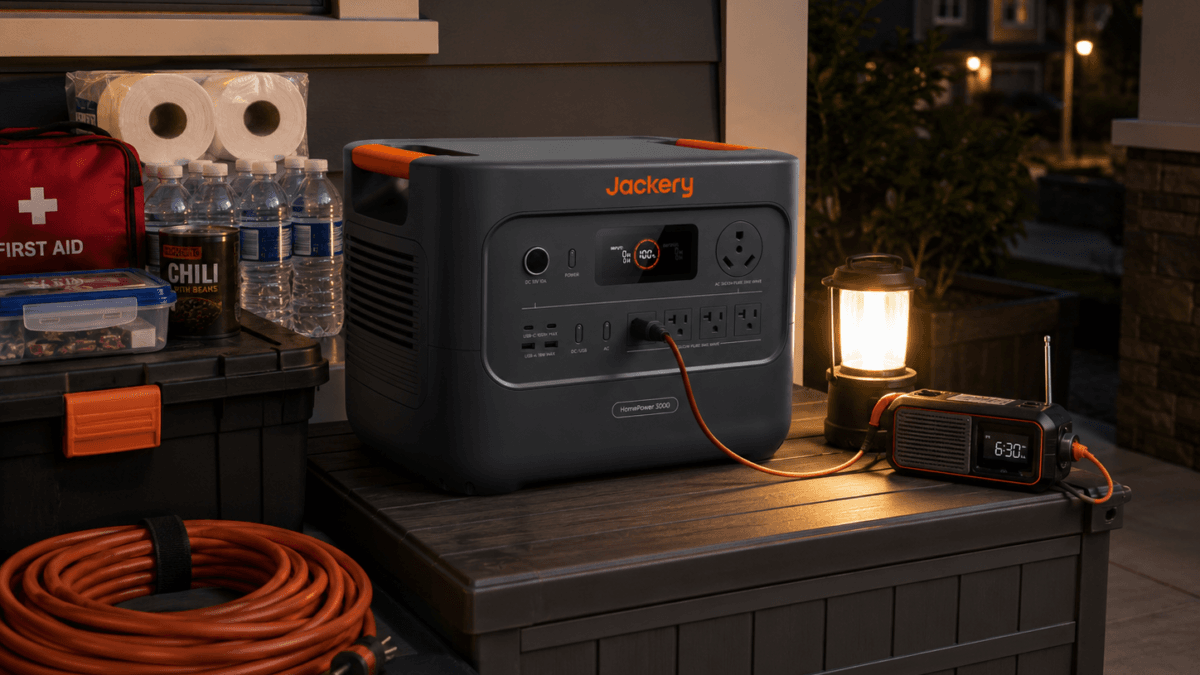 Jackery HomePower 3000 review patio emergency backup setup