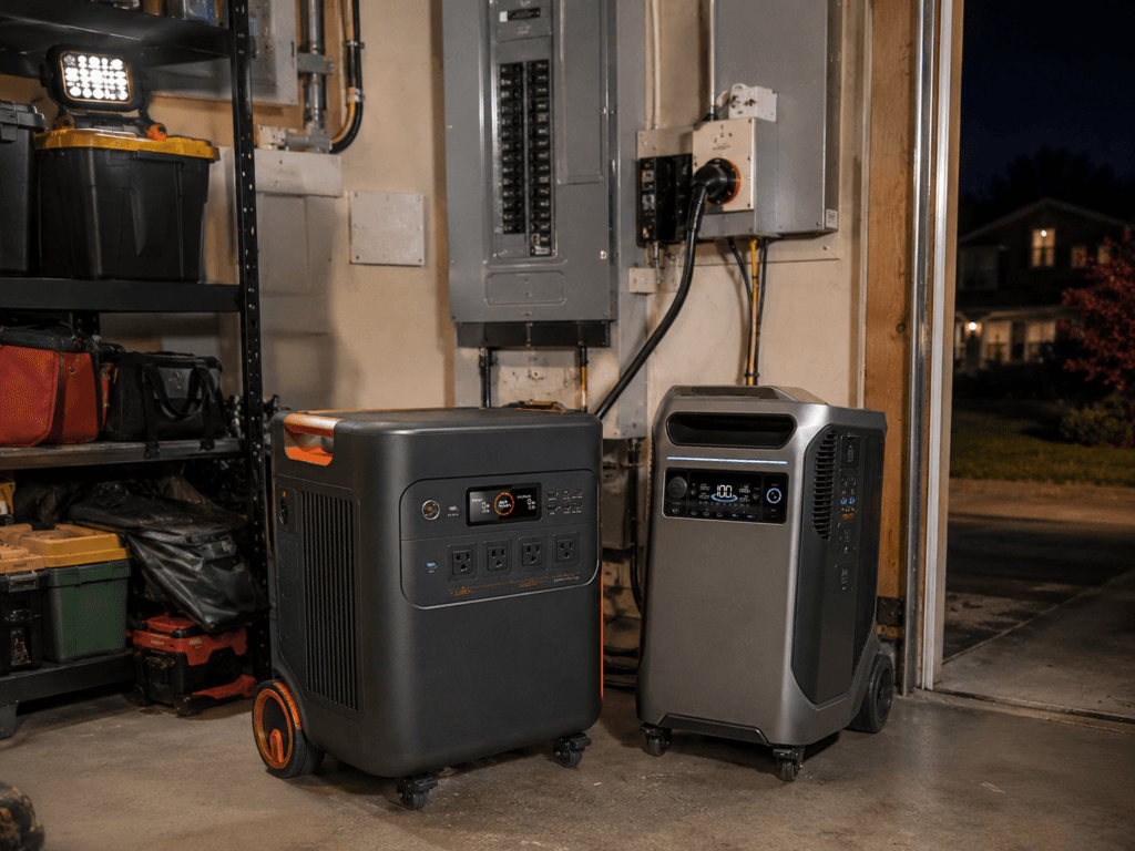 Jackery Explorer 5000 Plus vs Anker SOLIX F3800 Plus utility room backup comparison