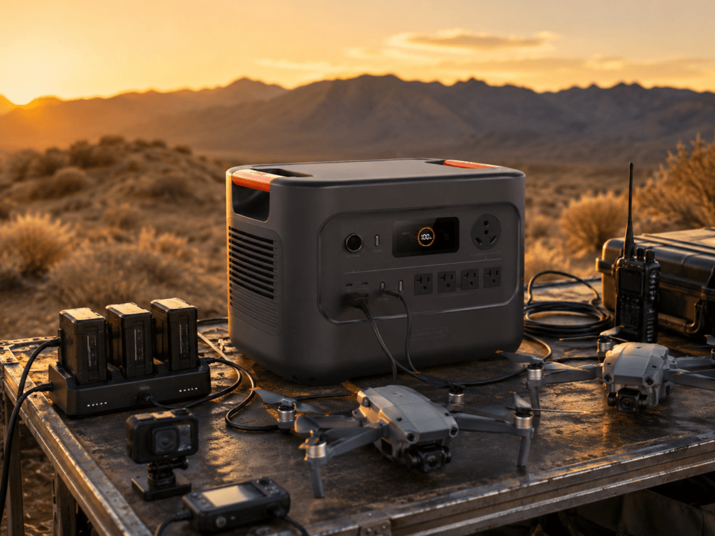 Jackery HomePower 3000 review drone battery charging setup