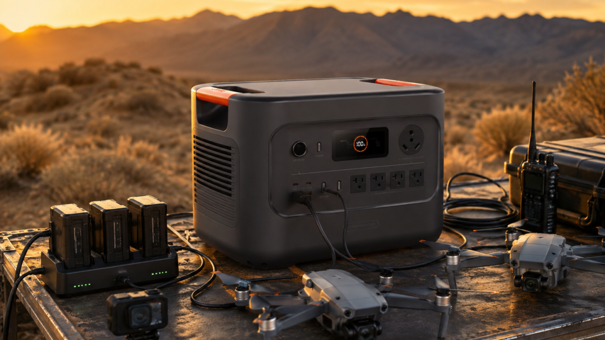 Jackery HomePower 3000 review drone battery charging setup