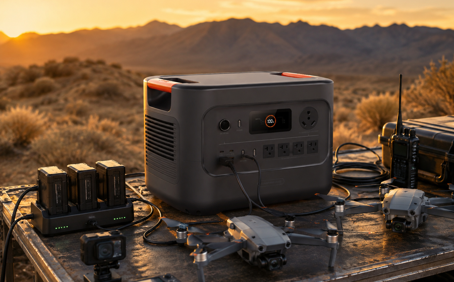 Jackery HomePower 3000 review drone battery charging setup
