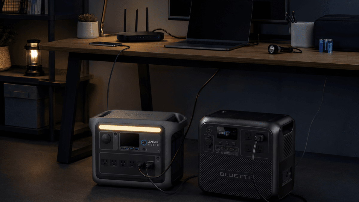 EcoFlow DELTA 2 vs BLUETTI AC180 comparison for home backup and refrigerator support