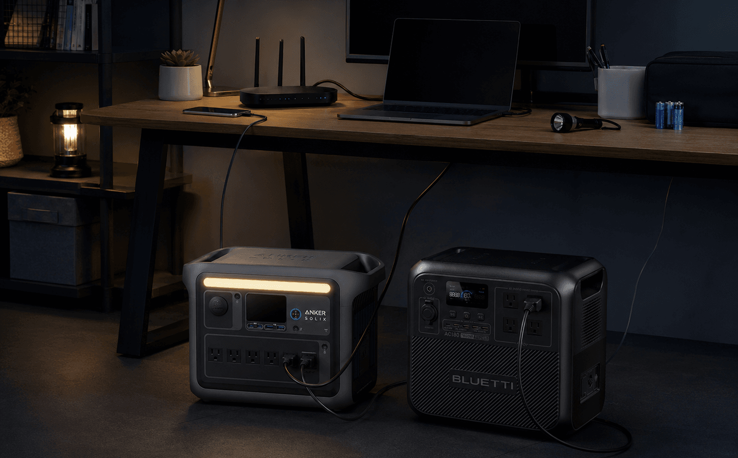 EcoFlow DELTA 2 vs BLUETTI AC180 comparison for home backup and refrigerator support