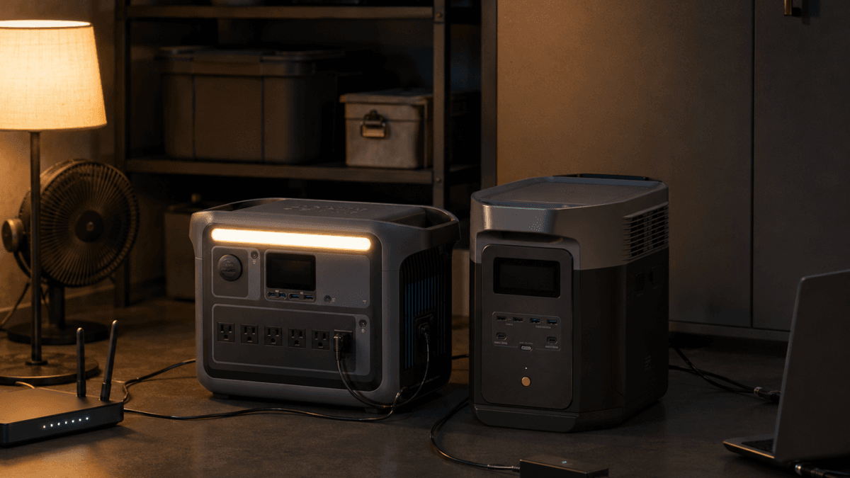 Anker SOLIX C1000 Gen 2 vs Jackery Explorer 1000 v2 portable power station comparison for camping and short outages