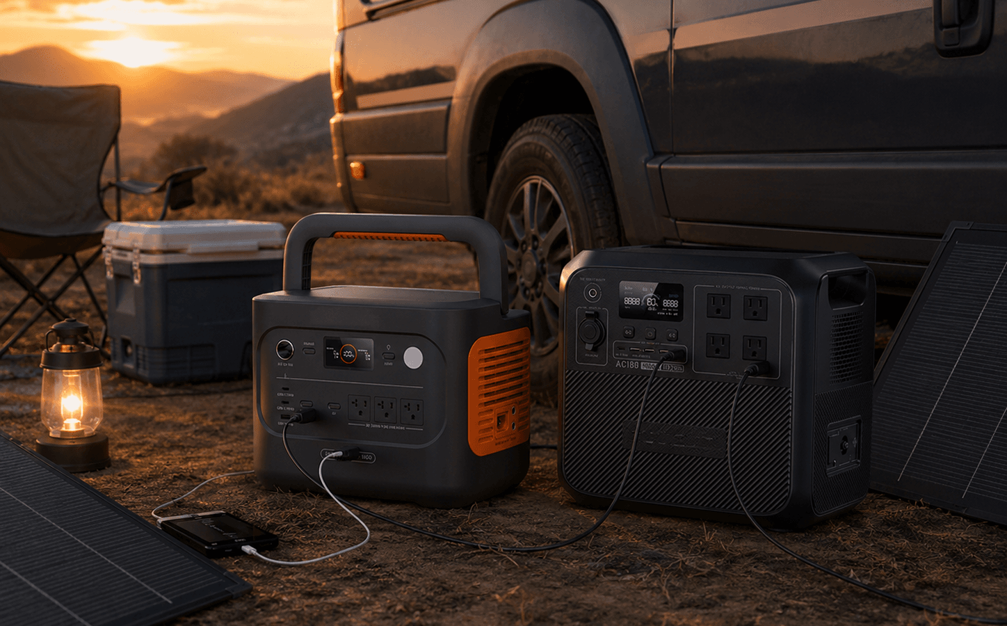 Jackery Explorer 1000 v2 vs BLUETTI AC180 comparison for camping and emergency backup