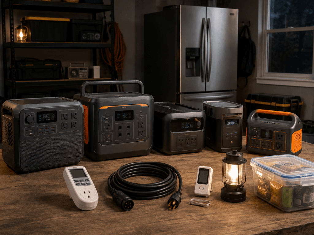 Refrigerator backup station comparison with BLUETTI Jackery OUPES and EcoFlow models